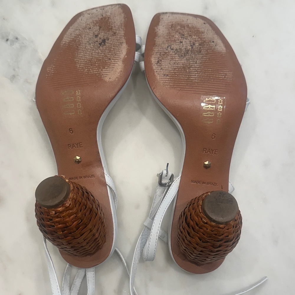 RAYE Women's White Thatch Strappy Sandals Size 6 - Picture 3 of 4